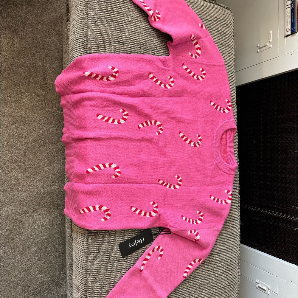 Pink Candy Cane Sweater